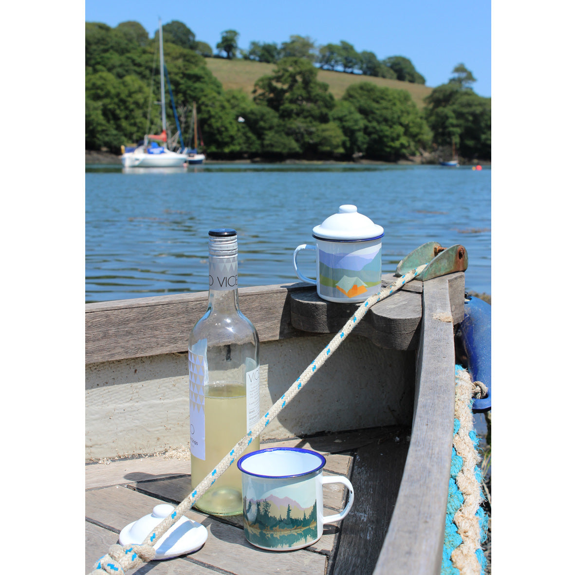 Weekend Explorer |  Lake & Forest Enamel Mug With Lid