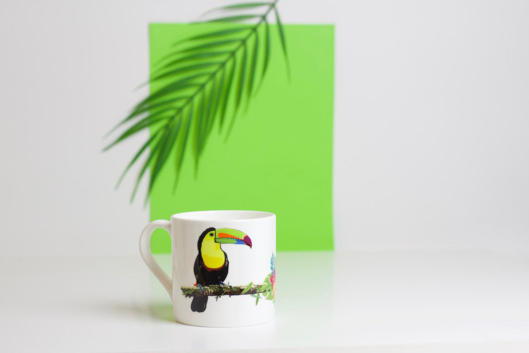 Toucan and Cockatoo Bone China Mug