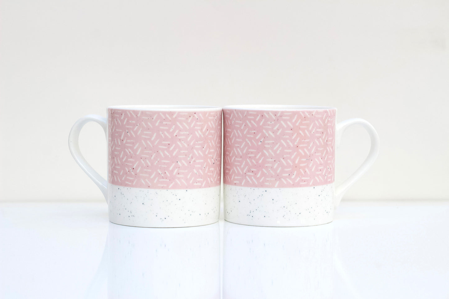 Sgraffito Pink Sunset Bone China Mug