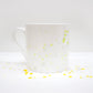 Yellow Splatter Bone China Mug