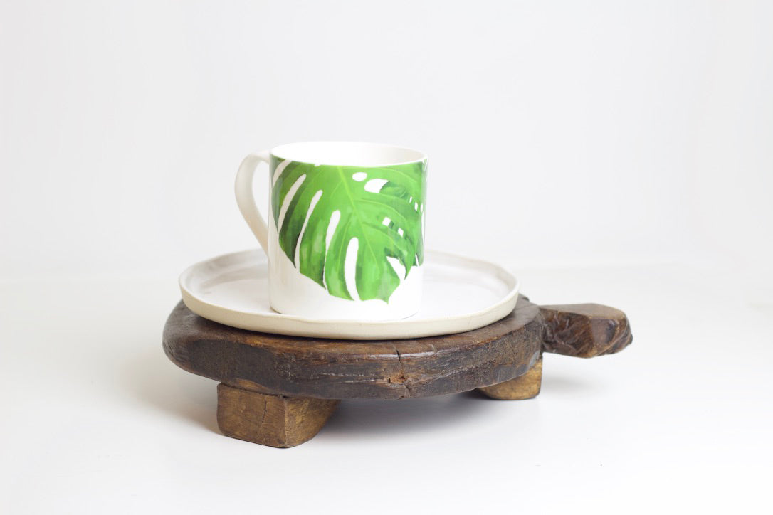 Cheese Leaf Bone China Mug