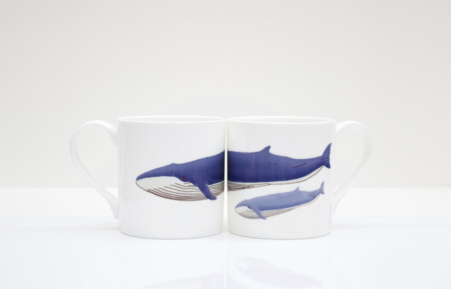Blue Whales Bone China Mug