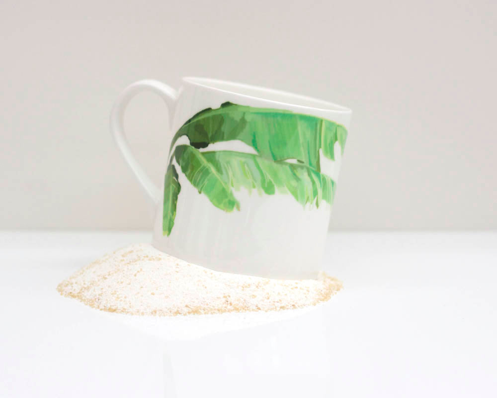 Set of Tropical Leaf Mugs