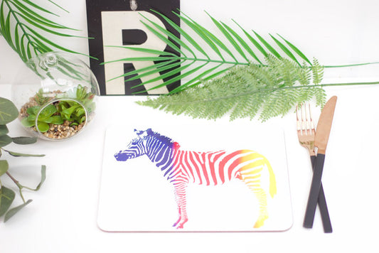 Rainbow Zebra Placemats