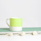 Sgraffito Lime Leaf Bone China Mug