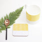 Sgraffito Orange Sand Coaster