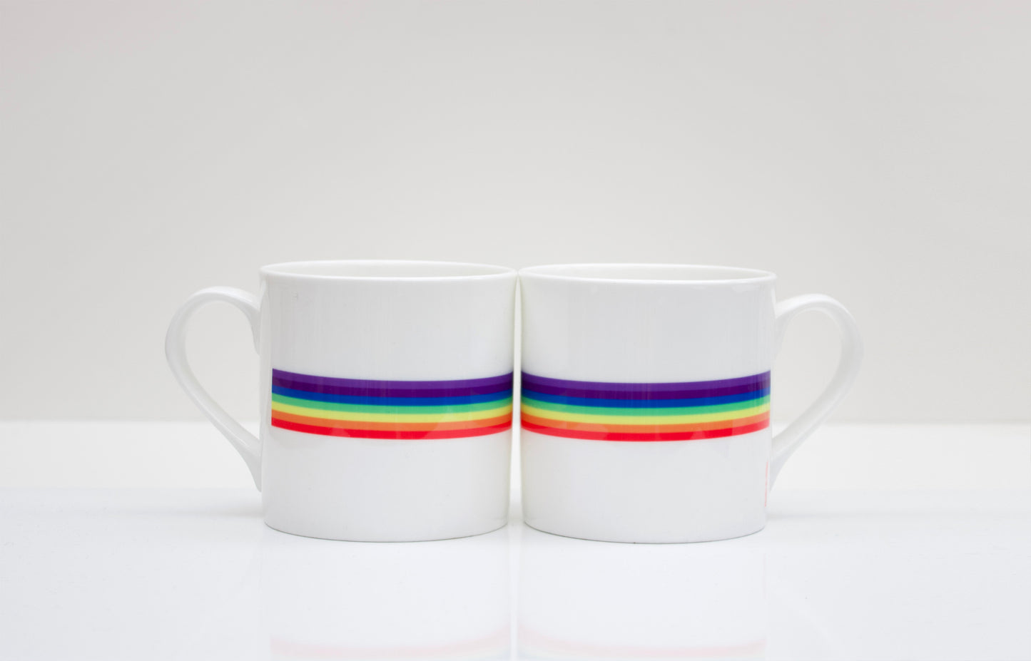 Retro Rainbow Bone China Mug