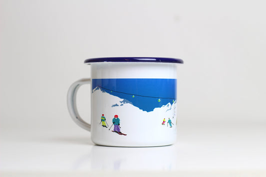Seconds Ski enamel mug
