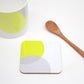 Lime|Grey Dip Coaster