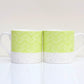 Sgraffito Lime Leaf Bone China Mug