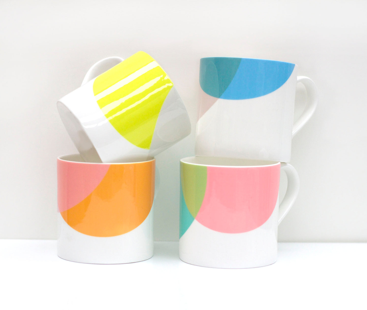 Set of Dip Bone China Mugs