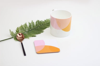 Orange|Pink Dip bone china mug