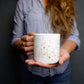 Orange Splatter Bone China Mug