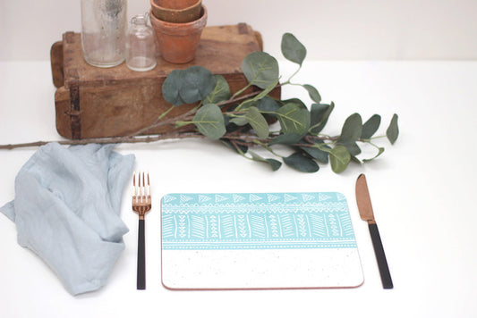 Sgraffito Blue Sea Placemat