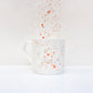 Orange Splatter Bone China Mug