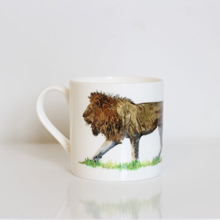 Lion Bone China Mug