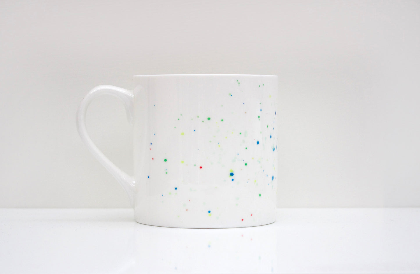 Multicoloured Splatter Bone China Mug