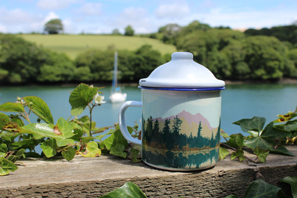 Weekend Explorer |  Lake & Forest Enamel Mug With Lid