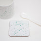 Teal Splatter Coaster