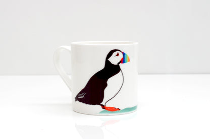 Puffins in Love Bone China Mug