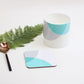 Teal|Grey Dip Bone China Mug
