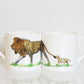 Set of African Animal Bone China Mugs