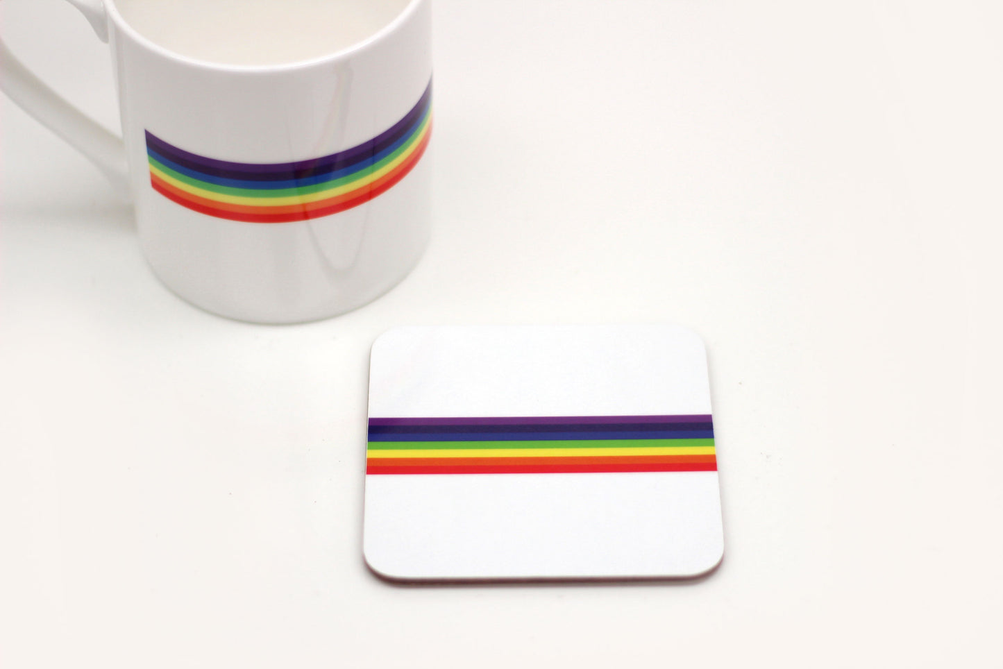Retro Rainbow Bone China Mug