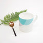 Teal|Grey Dip Bone China Mug