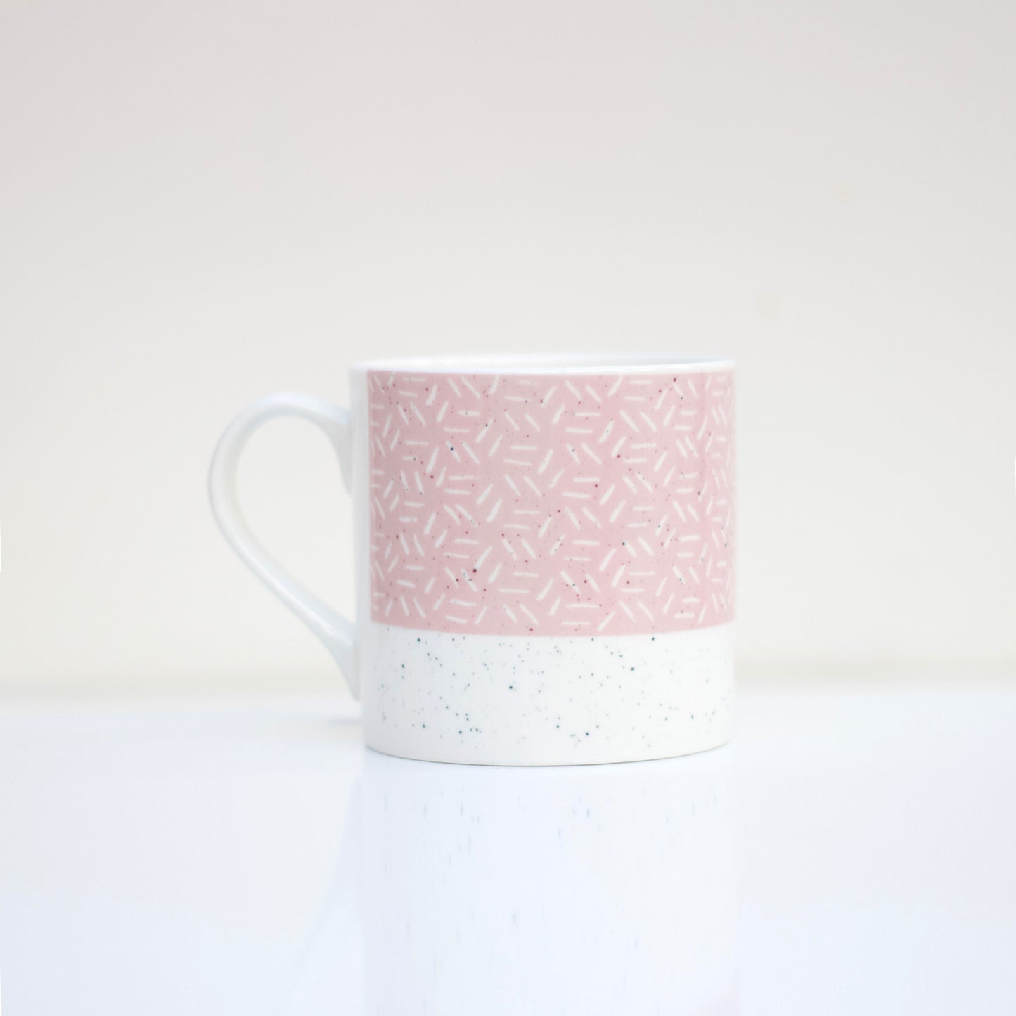 Sgraffito Pink Sunset Bone China Mug