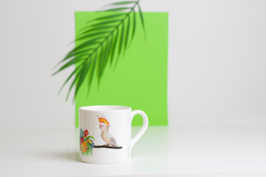 Toucan and Cockatoo Bone China Mug