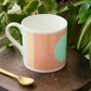Pink Bone China Mug - Abstract Painting Collection