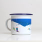Seconds Ski enamel mug