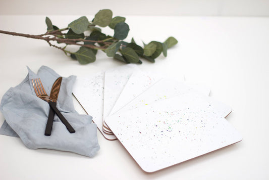 Set of Paint Splatter Placemat