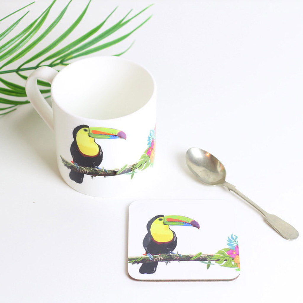 Toucan and Cockatoo Bone China Mug