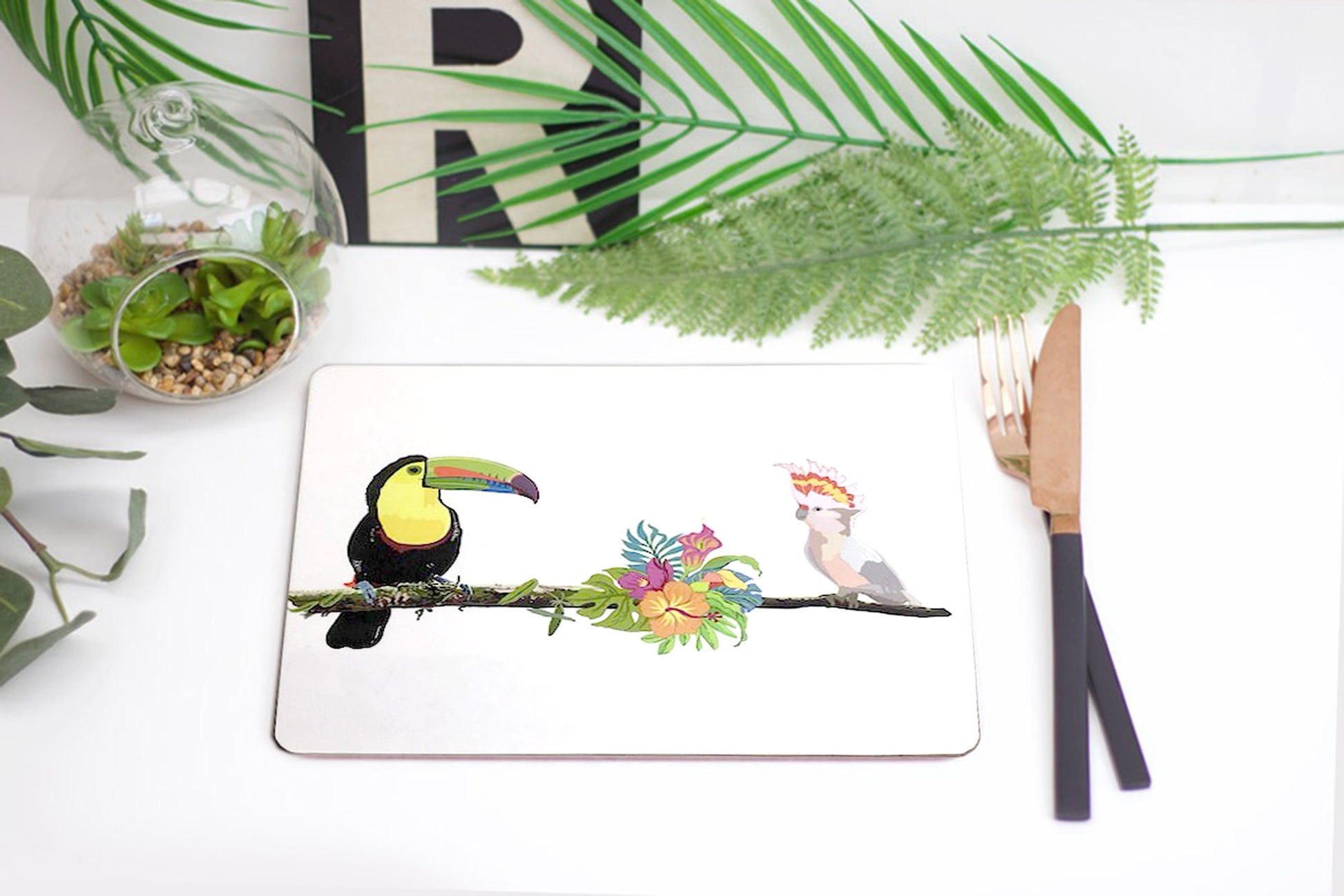 Toucan and cockatoo Placemat